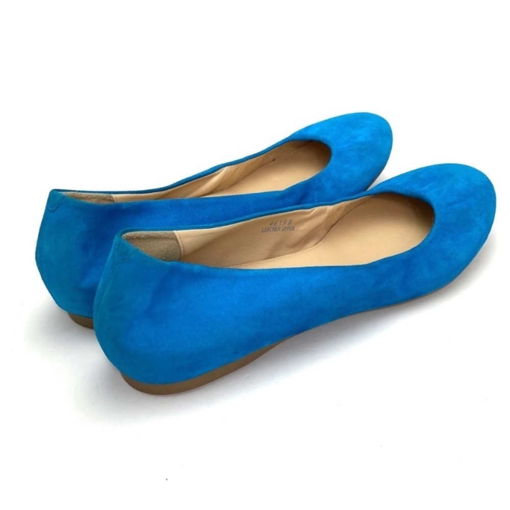 J.CREW Suede Round toe Ballet Flats in Beach Blue Size 9.5 #46198 - Picture 3 of 10